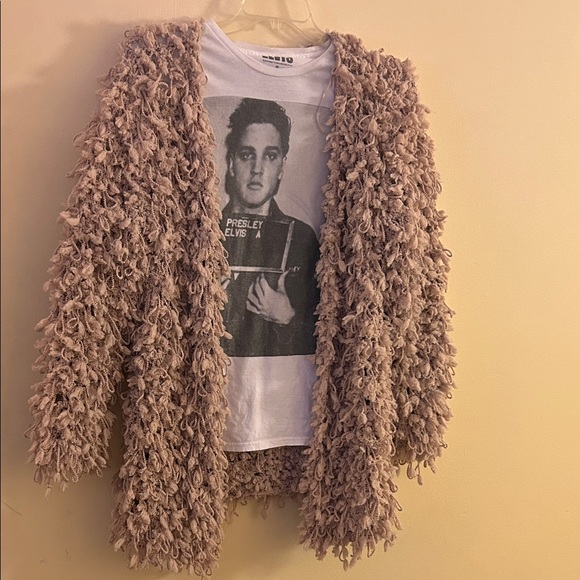 Aaron & Amber Sweaters - Aaron & Amber Anthropologie Small Knotted Cardigan Chunky Sweater Shaggy Knit